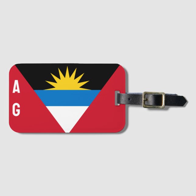 Flagge von Antigua und Barbuda Gepäckanhänger (Vorderseite (Horizontal))