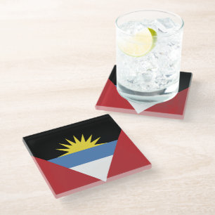 Flagge von Antigua und Barbuda Glasuntersetzer