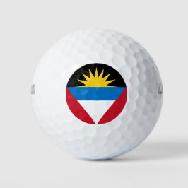 Flagge von Antigua und Barbuda Golfball