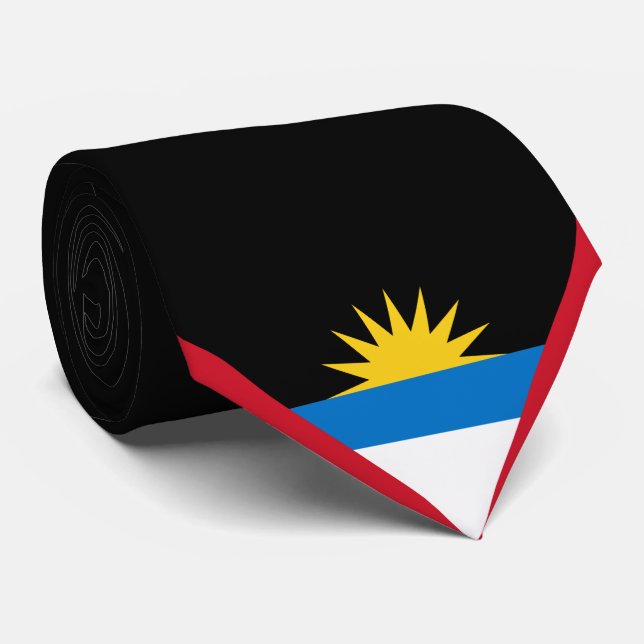Flagge von Antigua und Barbuda Krawatte (Gerollt)