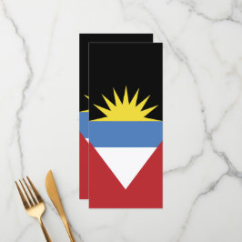 Flagge von Antigua und Barbuda Menükarte