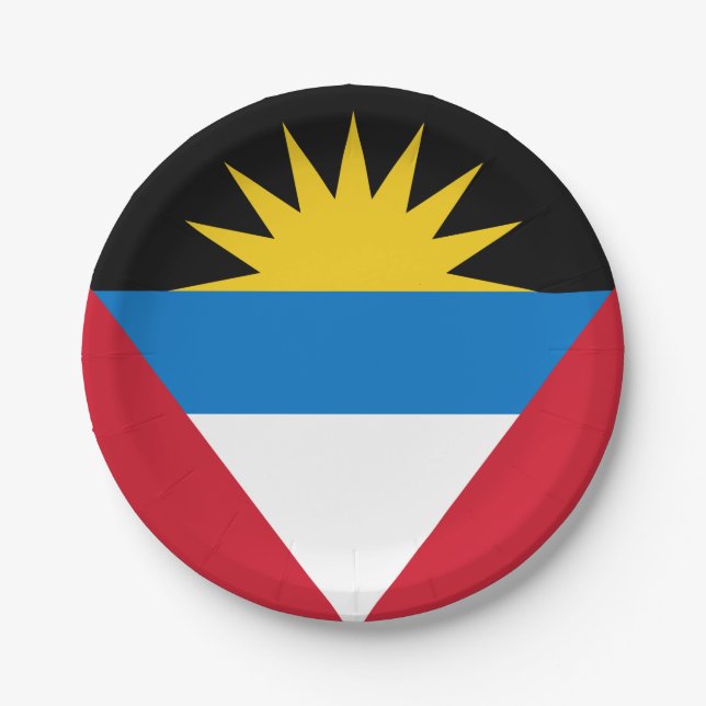 Flagge von Antigua und Barbuda Pappteller (Vorderseite)
