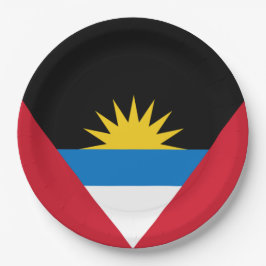 Flagge von Antigua und Barbuda Pappteller