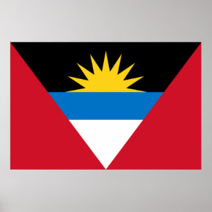 Flagge von Antigua und Barbuda Poster