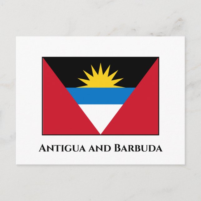 Flagge von Antigua und Barbuda Postkarte (Vorderseite)
