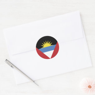 Flagge von Antigua und Barbuda Runder Aufkleber