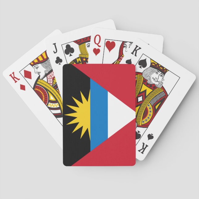 Flagge von Antigua und Barbuda Spielkarten (Rückseite)
