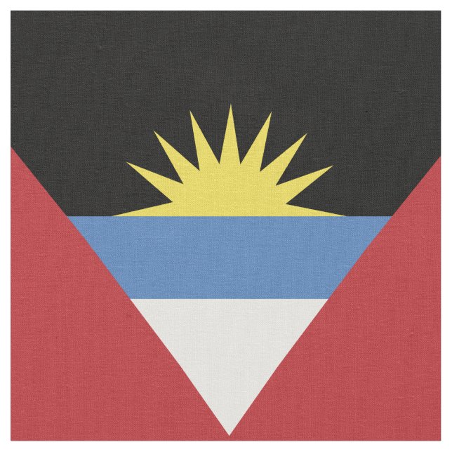 Flagge von Antigua und Barbuda Stoff (Nahaufnahme)