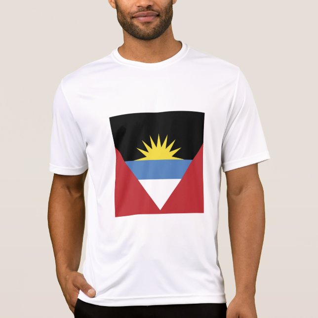 Flagge von Antigua und Barbuda T-Shirt (Vorderseite)