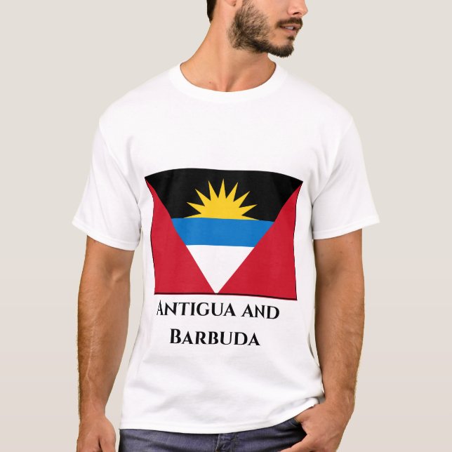 Flagge von Antigua und Barbuda T-Shirt (Vorderseite)