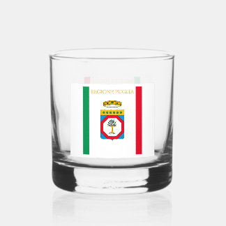 Flagge von Apulien (italienische Region) Whiskyglas