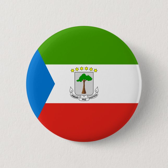 Flagge von Äquatorialguinea Button (Vorderseite)