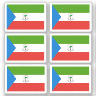 Flagge von Äquatorialguinea - eine Sammlung Sticke Aufkleber