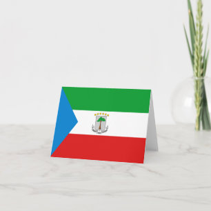 Flagge von Äquatorialguinea Notizkarte Karte