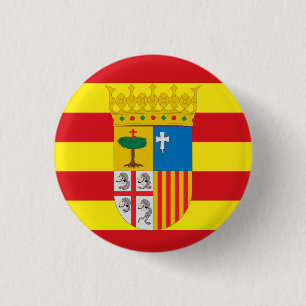 Flagge von Aragón (autonome Gemeinschaft) Spanien Button