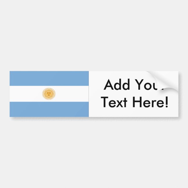 Flagge von Argentinien Autoaufkleber (Vorne)