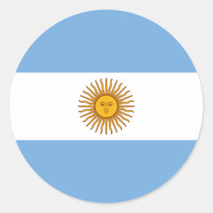Flagge von Argentinien- - Banderade Argentinien Runder Aufkleber
