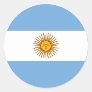 Flagge von Argentinien- - Banderade Argentinien Runder Aufkleber