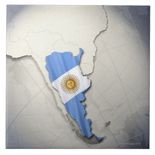 Flagge von Argentinien Fliese
