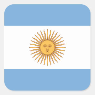 Flagge von Argentinien Quadratischer Aufkleber