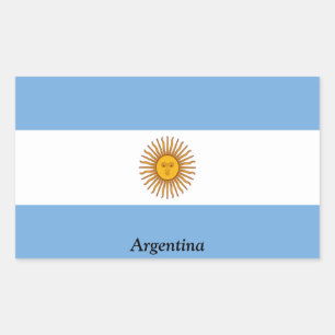 Flagge von Argentinien Rechteckiger Aufkleber