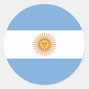 Flagge von Argentinien Runder Aufkleber