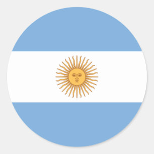 Flagge von Argentinien Runder Aufkleber