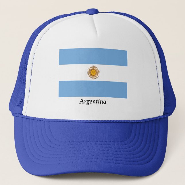 Flagge von Argentinien Truckerkappe (Vorderseite)