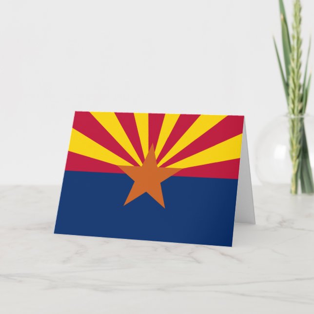 Flagge von Arizona Karte (Vorderseite)