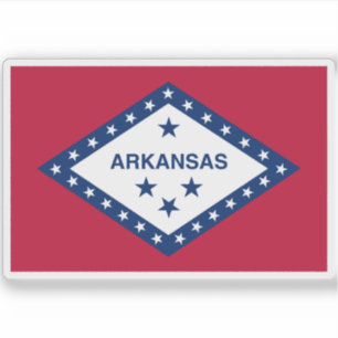 Flagge von Arkansas Aufkleber
