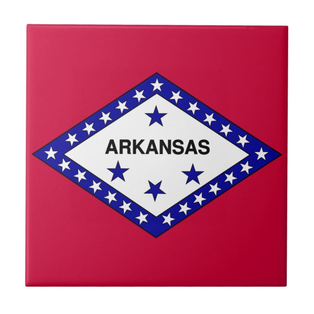 Flagge von Arkansas Fliese (Vorderseite)
