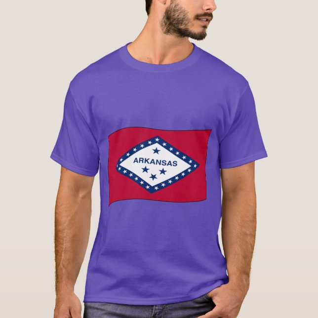 Flagge von Arkansas T-Shirt (Vorderseite)