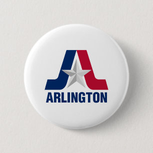 Flagge von Arlington, Texas Button