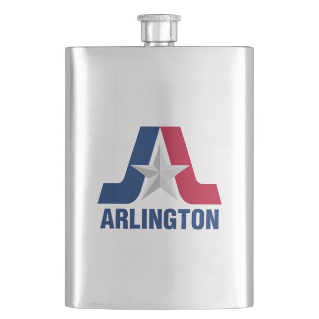 Flagge von Arlington, Texas Flask Flachmann (Vorderseite)
