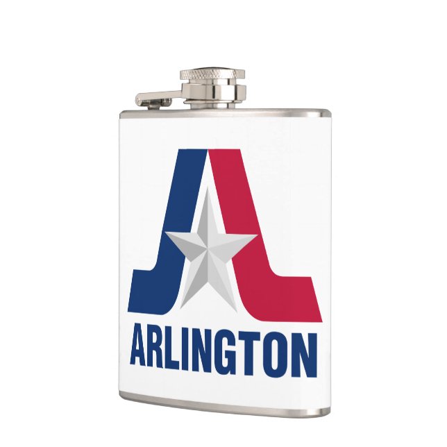 Flagge von Arlington, Texas Flask Flachmann (Links)