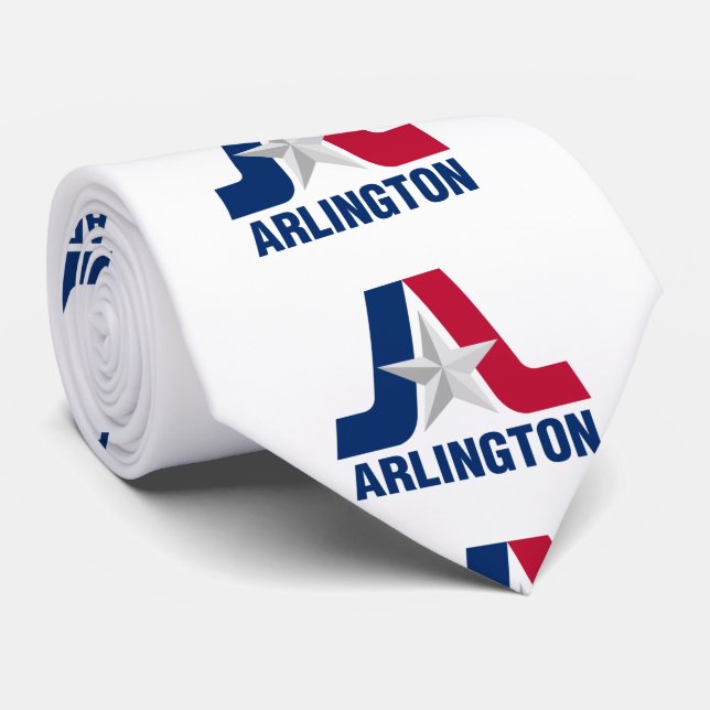 Flagge von Arlington, Texas Krawatte (Gerollt)