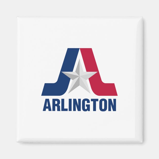 Flagge von Arlington, Texas Magnet (Vorne)