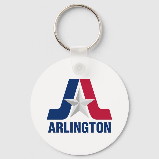 Flagge von Arlington, Texas Schlüsselanhänger (Vorderseite)
