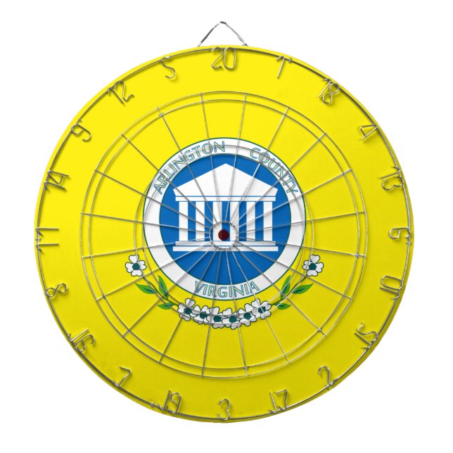 Flagge von Arlington (Virginia) Dartscheibe (vorne)