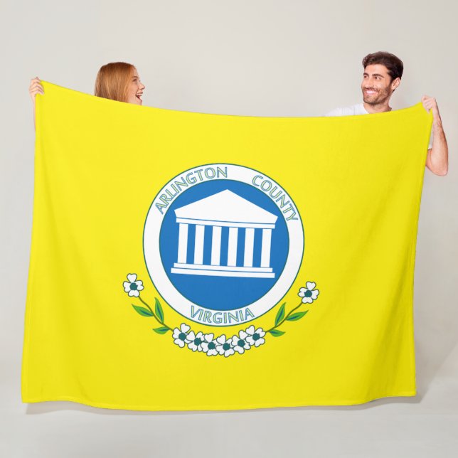 Flagge von Arlington (Virginia) Fleecedecke (Beispiel)