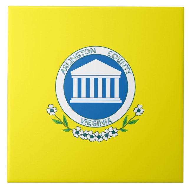 Flagge von Arlington (Virginia) Fliese (Vorderseite)