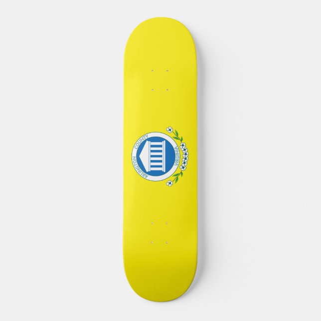 Flagge von Arlington (Virginia) Skateboard (Vorderseite)