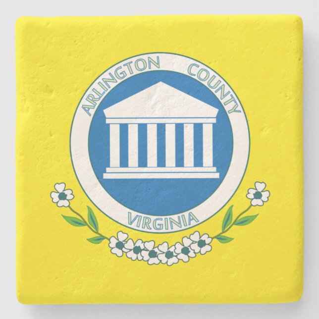 Flagge von Arlington (Virginia) Steinuntersetzer (Vorderseite)