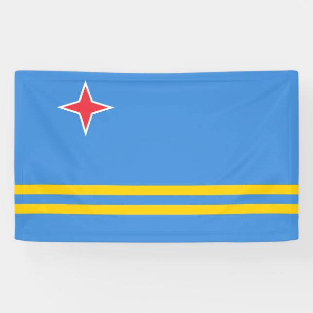 Flagge von Aruba Banner (Horizontal)