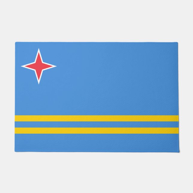 Flagge von Aruba Fußmatte (Vorderseite)