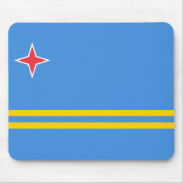 Flagge von Aruba Mousepad