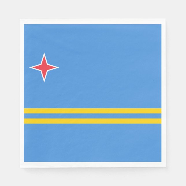 Flagge von Aruba Serviette (Vorderseite)