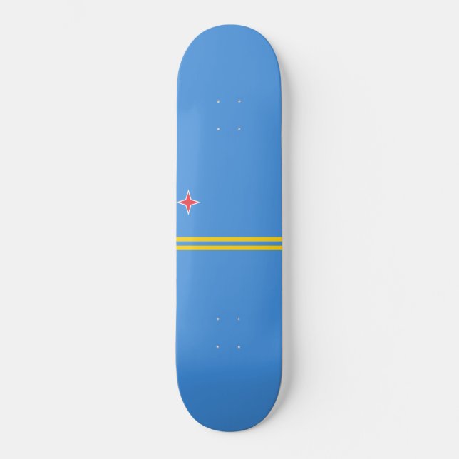 Flagge von Aruba Skateboard (Vorderseite)