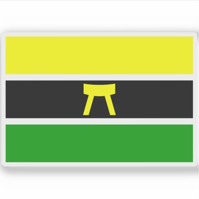 Flagge von Ashanti, Afrika Aufkleber (Vorderseite)