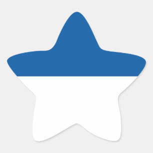 Flagge von Assen Stern-Aufkleber